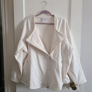 Athleta Women's Moto Jacket in Ivory Size3x